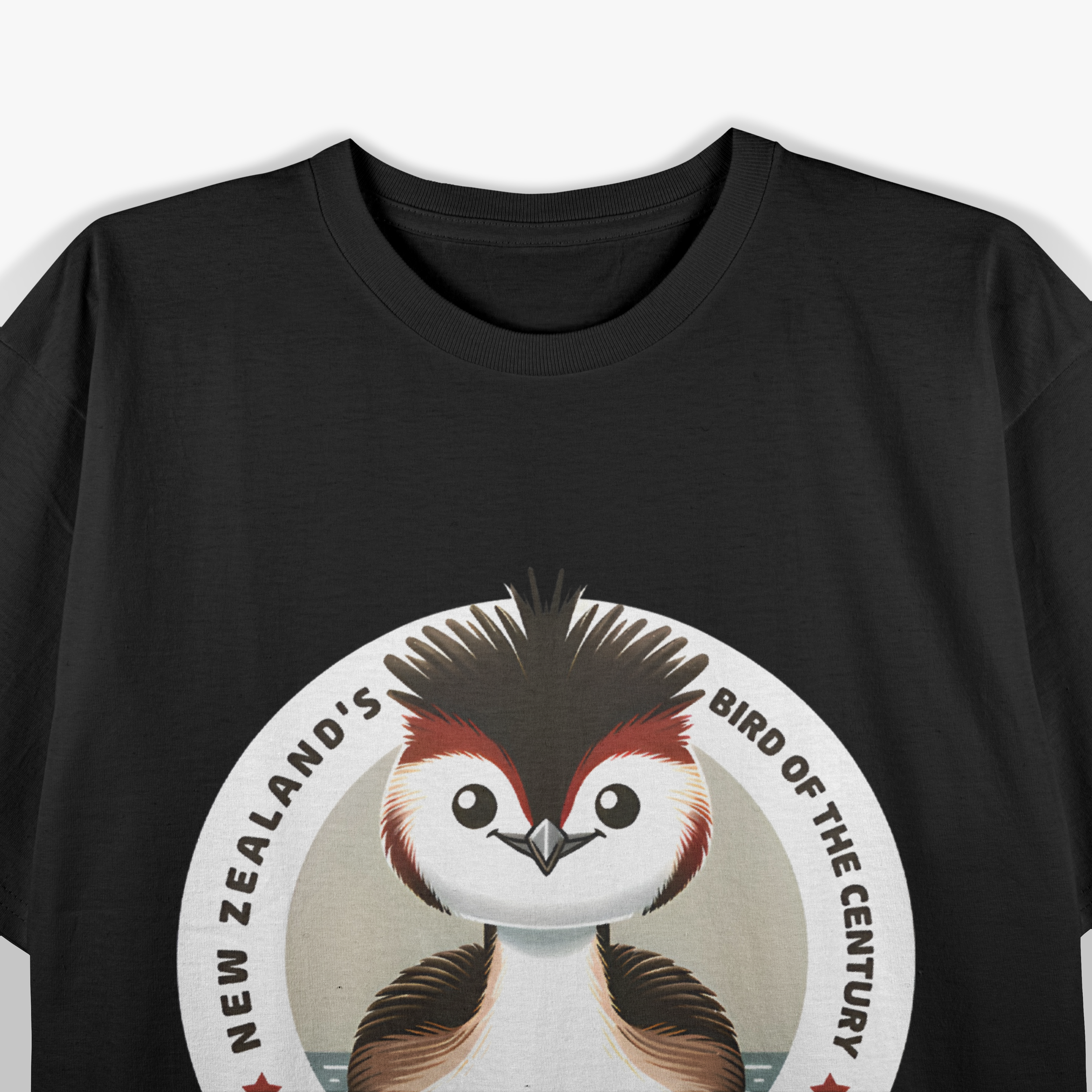 The Puteketeke New Zealand's Bird of the Century Flower T-Shirt