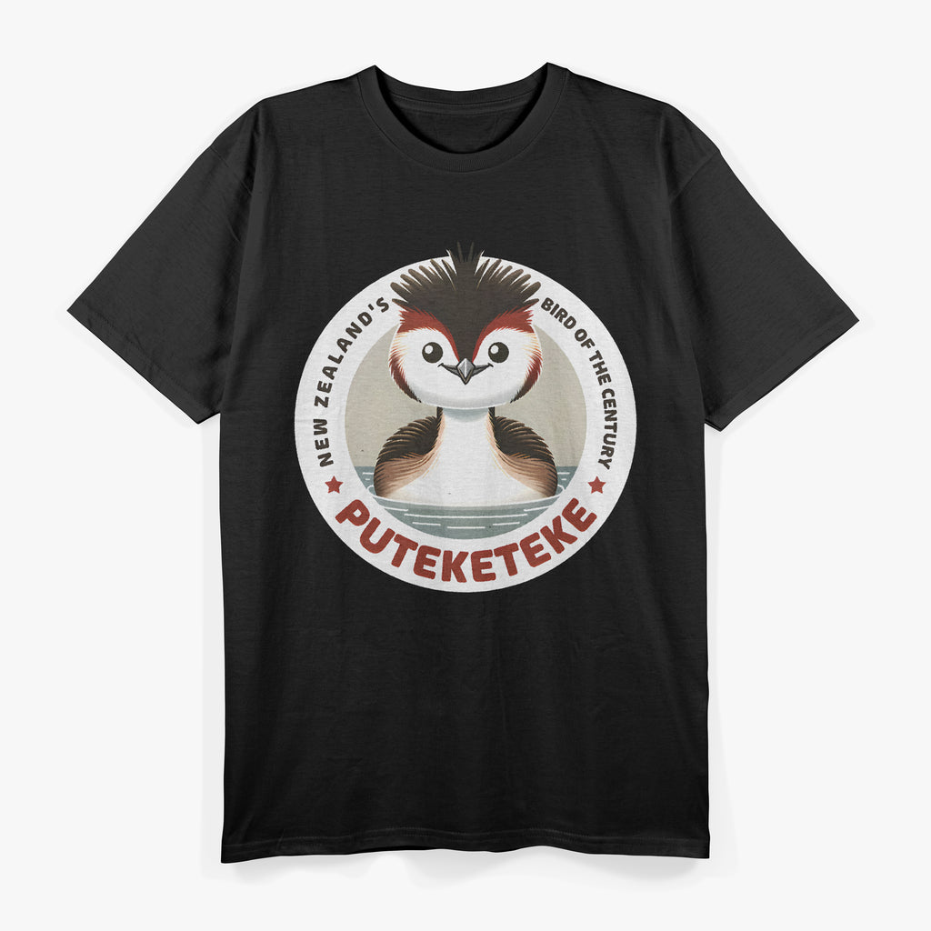 The Puteketeke New Zealand's Bird of the Century Flower T-Shirt