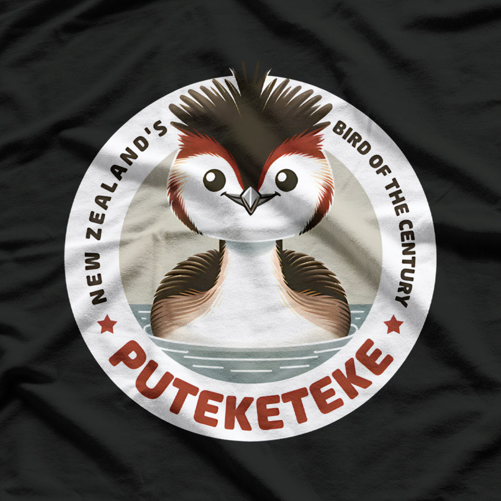 The Puteketeke New Zealand's Bird of the Century Flower T-Shirt