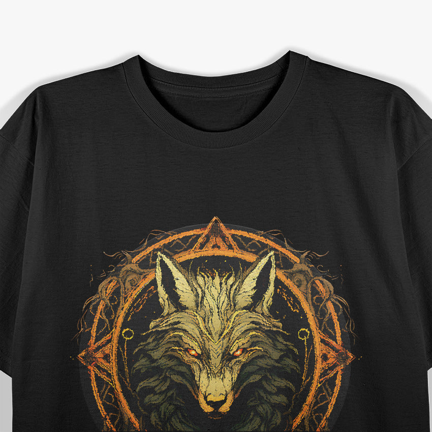 Fenrir: The Nordic Wolf of Fate and Destiny T-Shirt