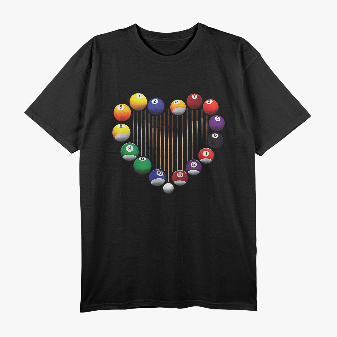 Billiard Pool: 8 Ball and Billiard Player Lover Design T-Shirt