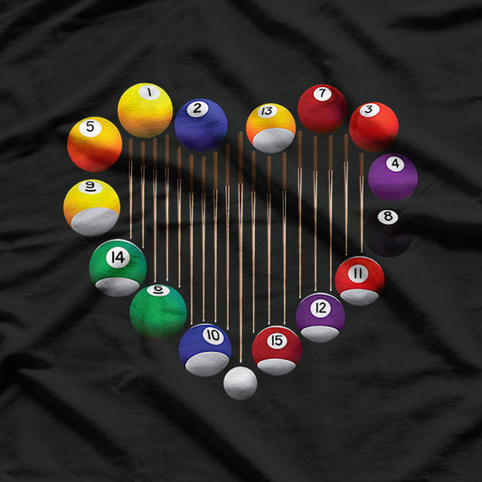 Billiard Pool: 8 Ball and Billiard Player Lover Design T-Shirt