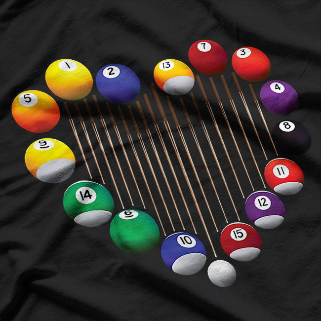 Billiard Pool: 8 Ball and Billiard Player Lover Design T-Shirt