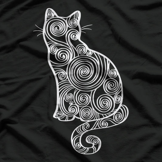 Abstract Cat Silhouette T-Shirt