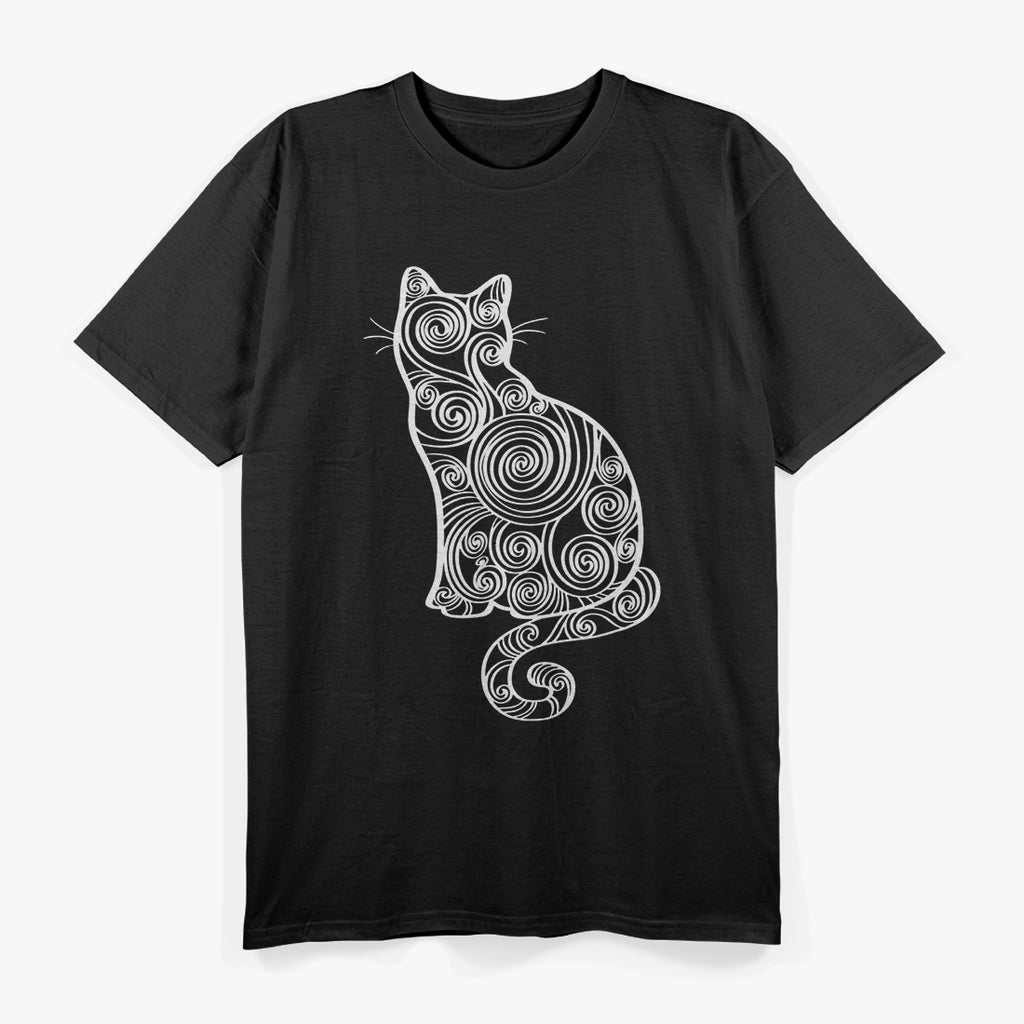 Abstract Cat Silhouette T-Shirt