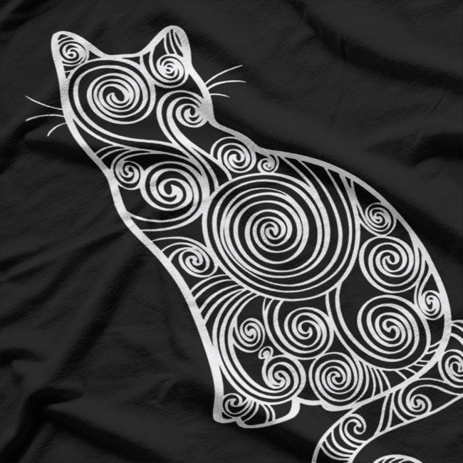 Abstract Cat Silhouette T-Shirt