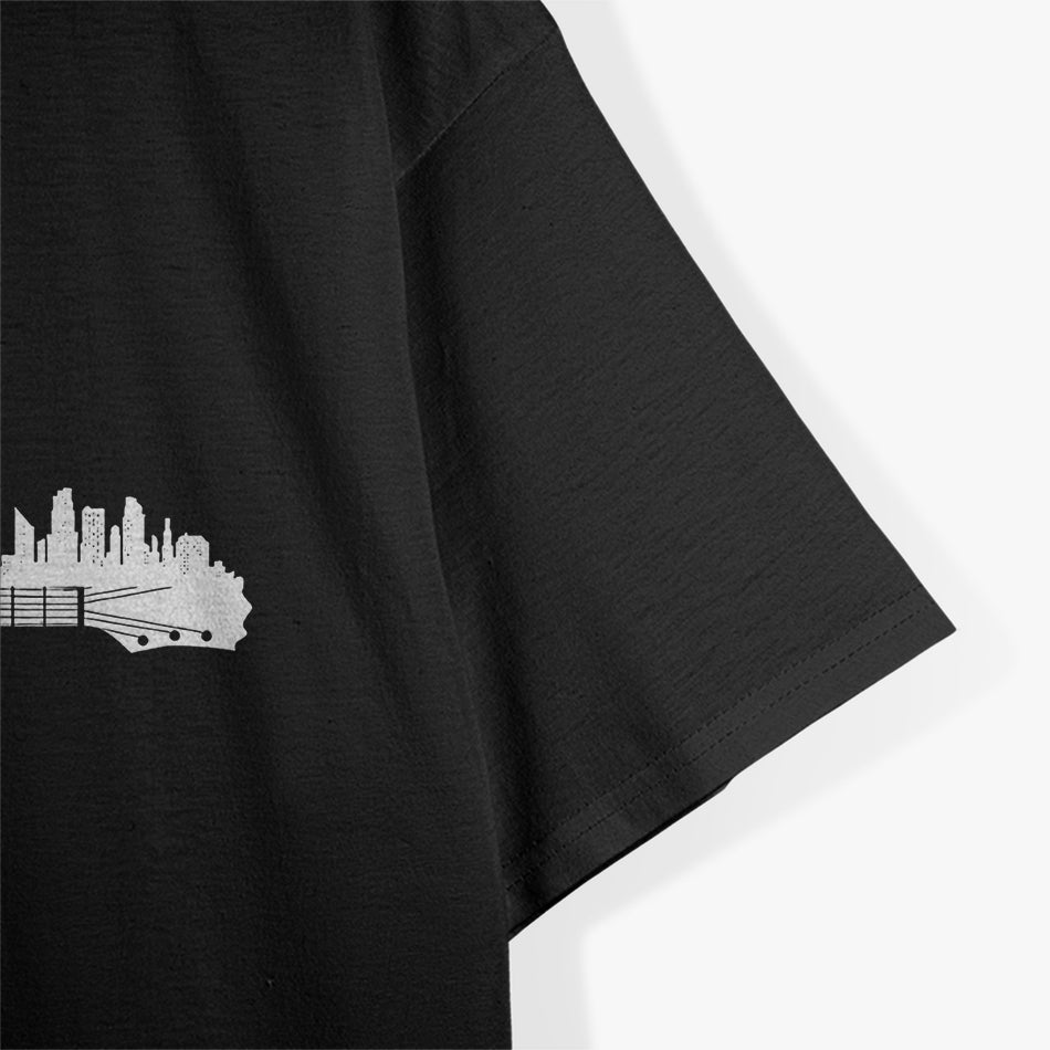 Disc Golf Flying Disc, Disc Golf Sunset Guitar T-Shirt
