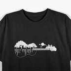 Disc Golf Flying Disc, Disc Golf Sunset Guitar T-Shirt