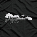 Disc Golf Flying Disc, Disc Golf Sunset Guitar T-Shirt