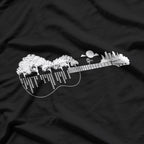 Disc Golf Flying Disc, Disc Golf Sunset Guitar T-Shirt