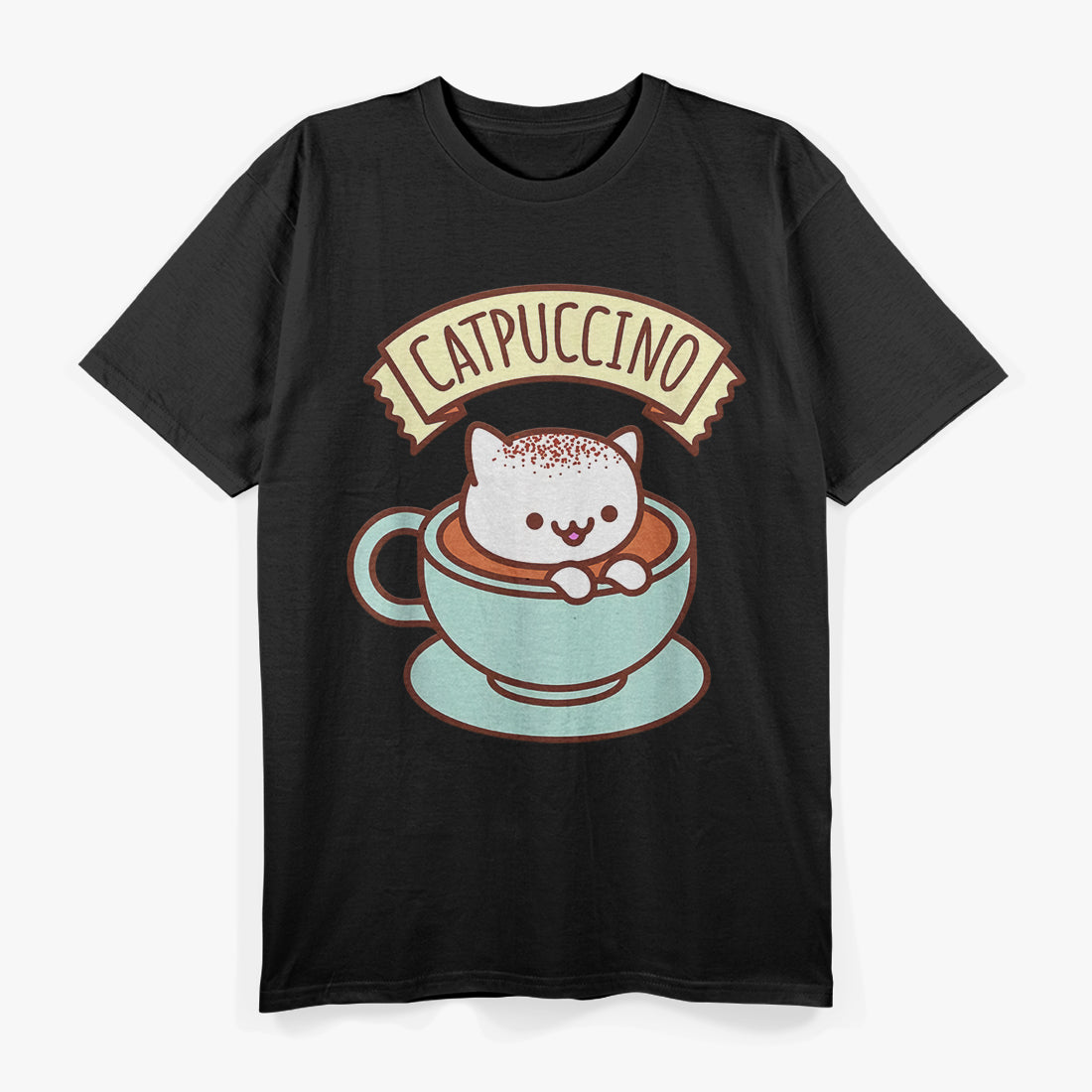 Catpuccino Coffee Funny Cat & Cappuccino Lover Cats Pun T-Shirt