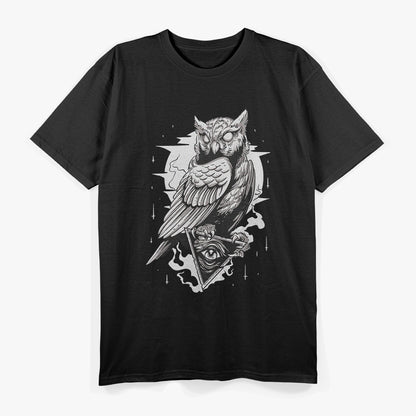 Goth Owl A Spooky Symbol of Mystery and Darkness T-Shirt