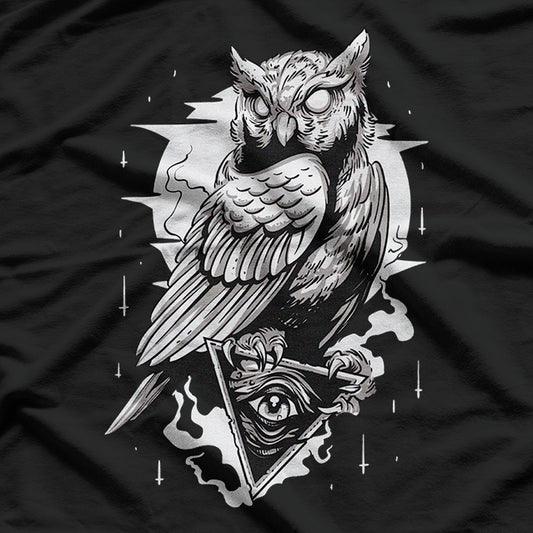 Goth Owl A Spooky Symbol of Mystery and Darkness T-Shirt