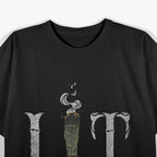 Lit Funny Halloween Witch Pagan Burning Sage Smudge Retro Vintage T-Shirt