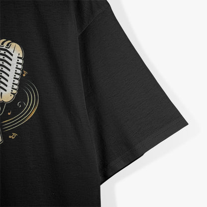 Microphone with Music Notes and Clef T-Shirt