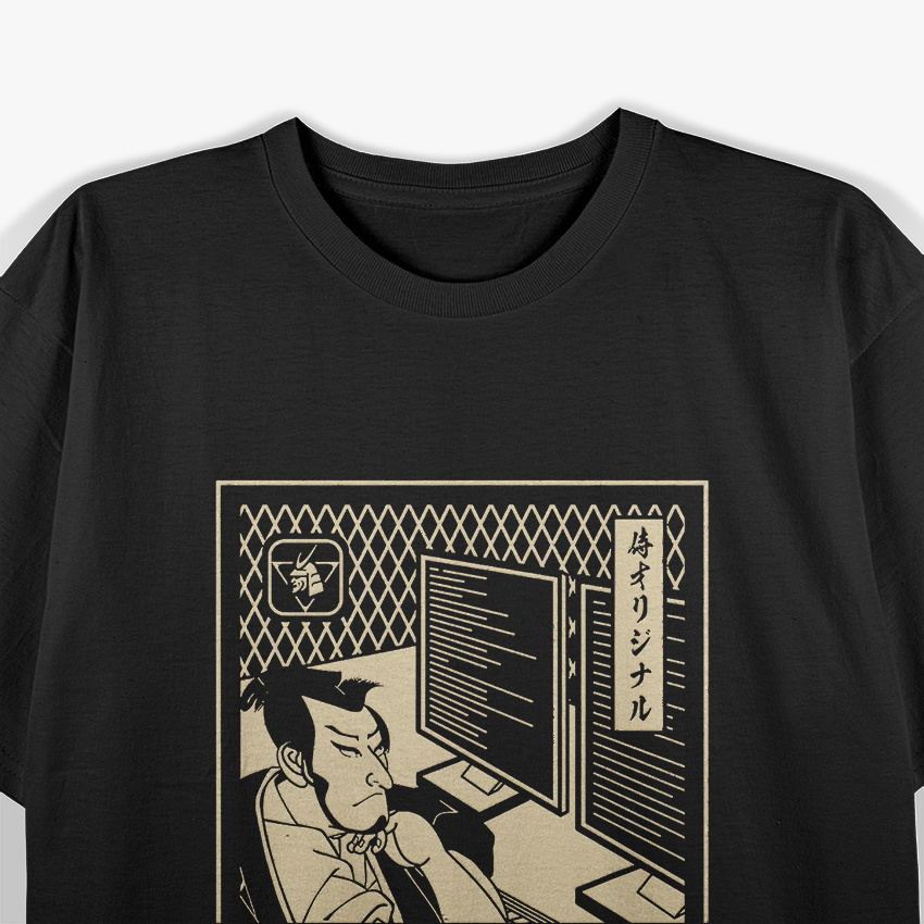 Programmer Samurai - Warrior Computer Design T-Shirt
