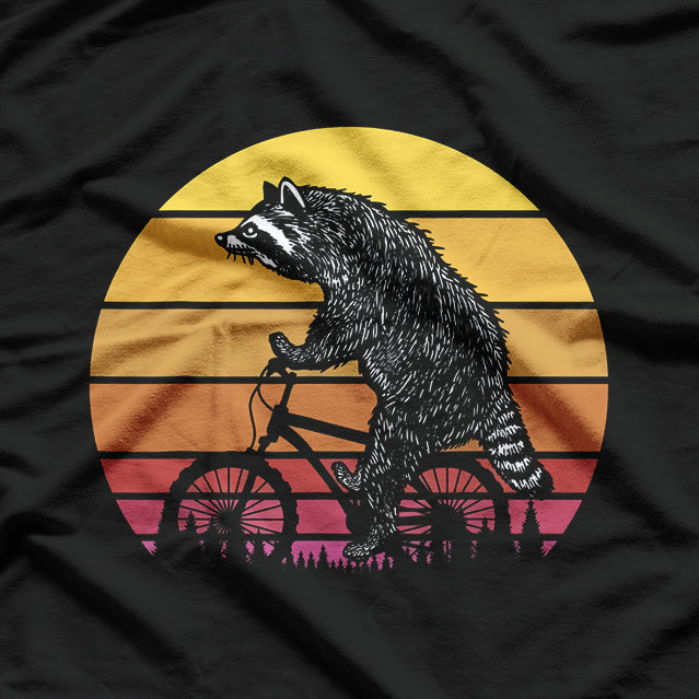 Retro Bike Racoon, Racoon Lovers T-Shirt