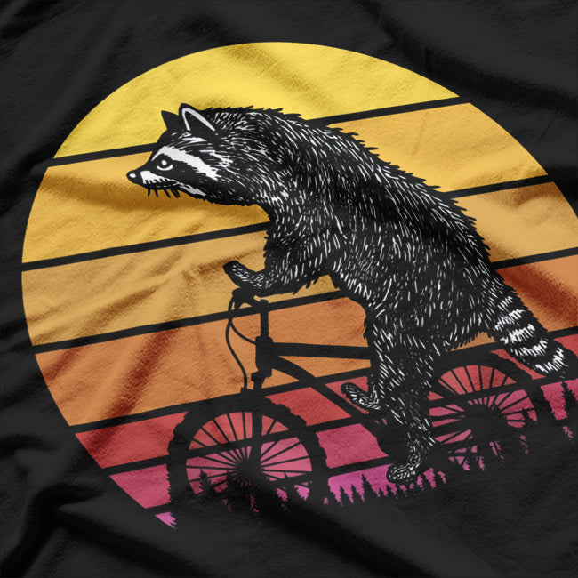 Retro Bike Racoon, Racoon Lovers T-Shirt