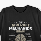 The Aircraft Mechanics Brain, Airplane Maintenance Aviation T-Shirt