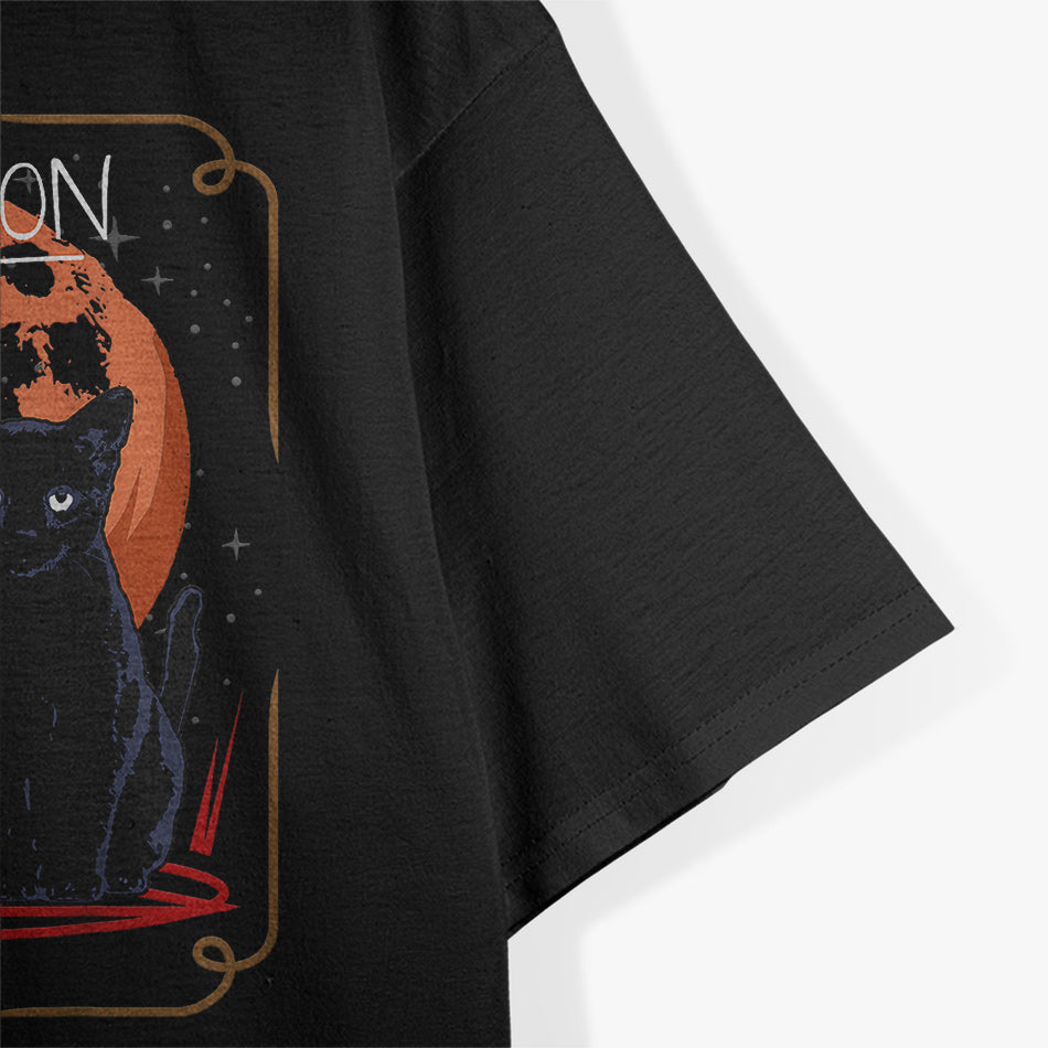 The Moon Tarot Card Mystical Journey with the Bombay Cat T-Shirt