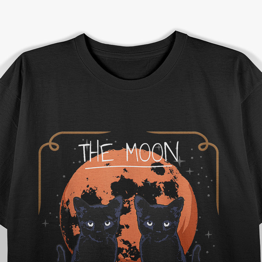 The Moon Tarot Card Mystical Journey with the Bombay Cat T-Shirt
