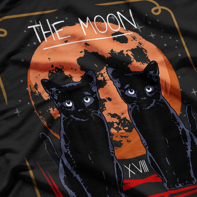 The Moon Tarot Card Mystical Journey with the Bombay Cat T-Shirt