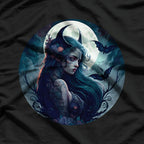 Lilith The Beautiful Goddess Under the Moonlight T-Shirt