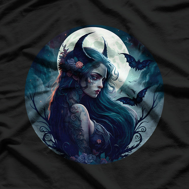 Lilith The Beautiful Goddess Under the Moonlight T-Shirt