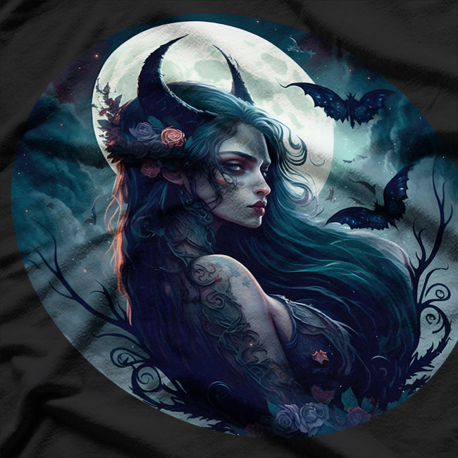 Lilith The Beautiful Goddess Under the Moonlight T-Shirt