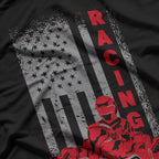 Vintage American Go Kart Racing with USA Flag T-Shirt
