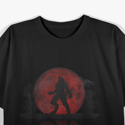 Werewolf Under a Full Blood Moon Howling at the Night T-Shirt