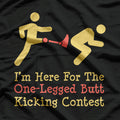 One Legged Butt Kicking Contest Leg Amputee Humor Joke T-Shirt