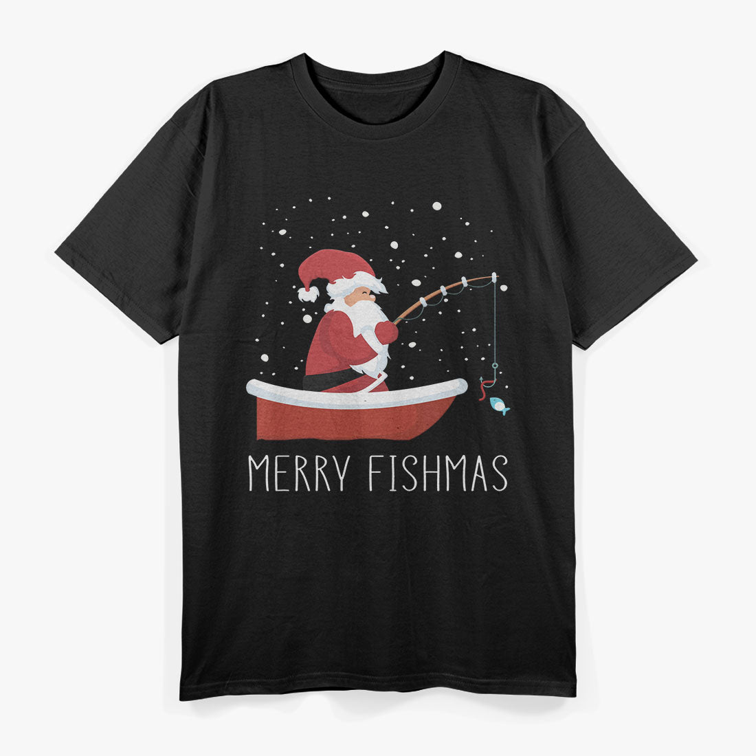 Christmas Fishing Merry Fishmas Fisherman Santa T-Shirt