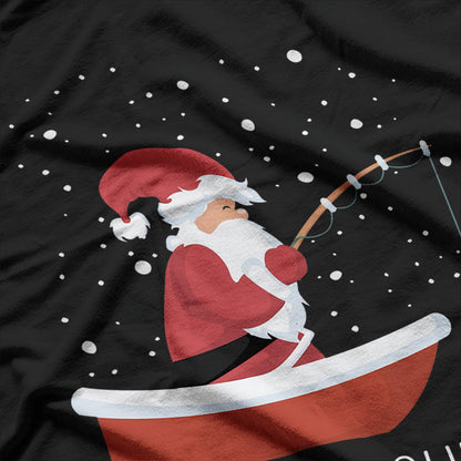 Christmas Fishing Merry Fishmas Fisherman Santa T-Shirt