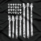American Flag Guitar Guitarist T-Shirt