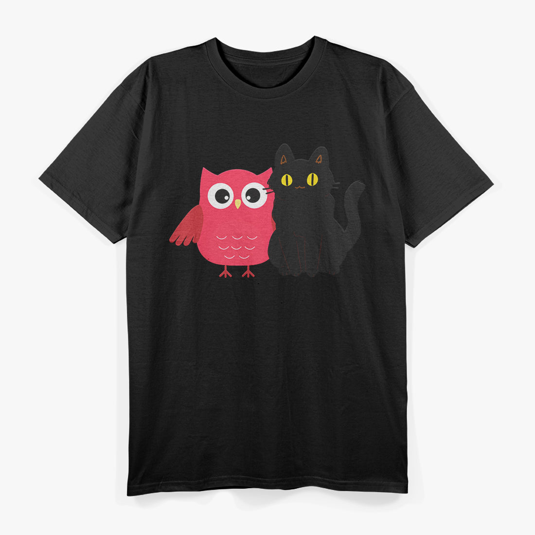 A Cat and an Owl for Pet Owners of Cats and Owls T-Shirt
