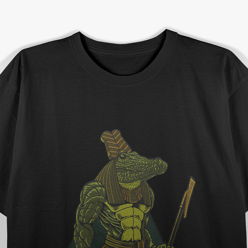 Sobek The Egyptian God of the Nile - Crocodile Deity of Power and Protection T-Shirt