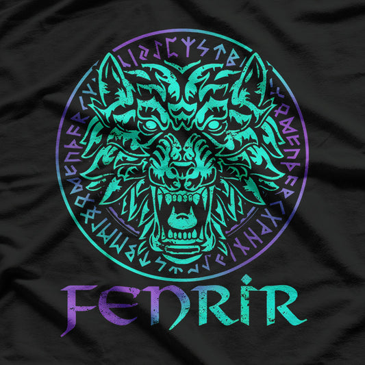 Fenrir Wolf Vargr: The Legendary Nordic Wolf of Norse and Viking T-Shirt