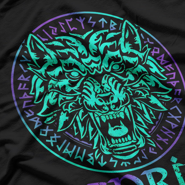Fenrir Wolf Vargr: The Legendary Nordic Wolf of Norse and Viking T-Shirt