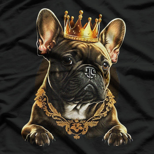 French Bulldog Frenchie With A Golden Crown T-Shirt