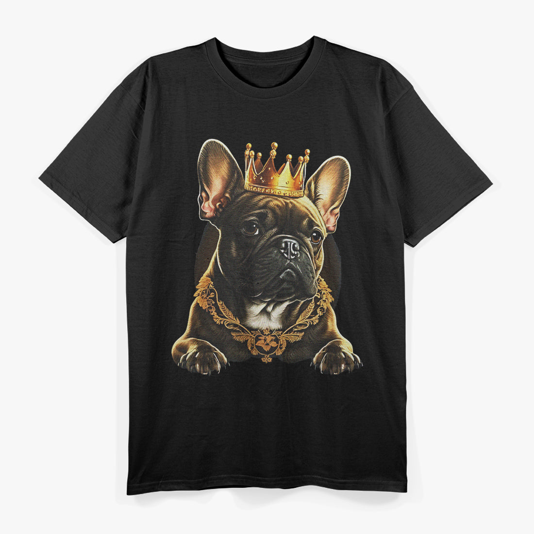 French Bulldog Frenchie With A Golden Crown T-Shirt
