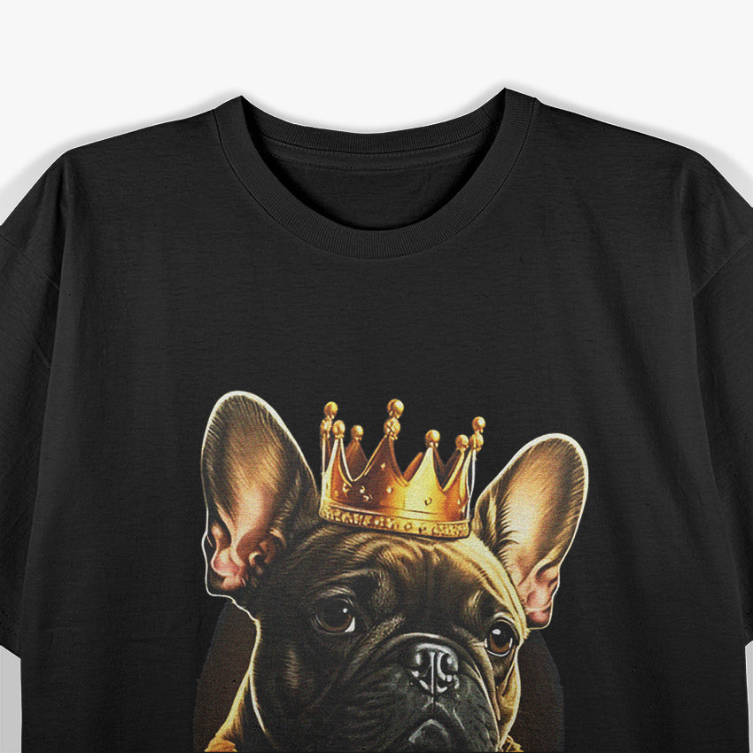French Bulldog Frenchie With A Golden Crown T-Shirt