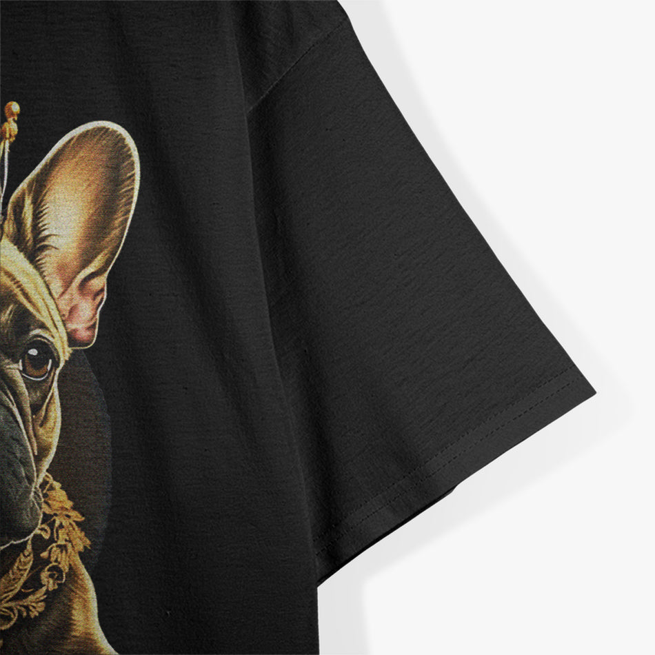 French Bulldog Frenchie With A Golden Crown T-Shirt