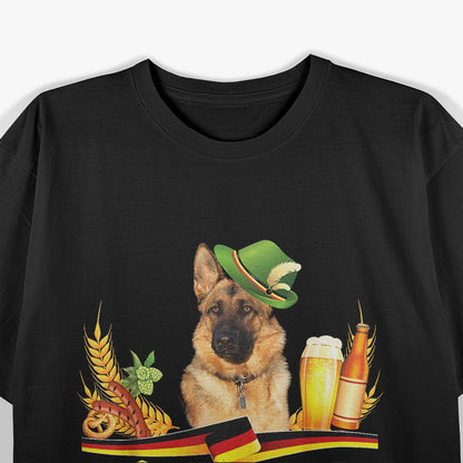 German Shepherd Dog Lovers Beer Drinking Prost Oktoberfest T-Shirt