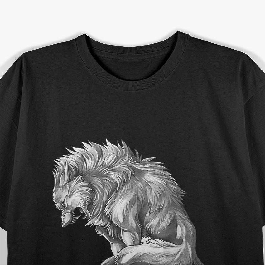 Man to Werewolf Transformation in the Full Moon T-Shirt