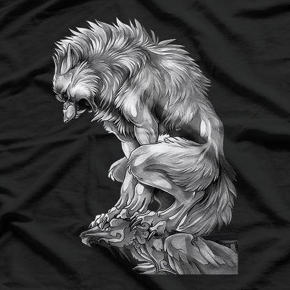 Man to Werewolf Transformation in the Full Moon T-Shirt