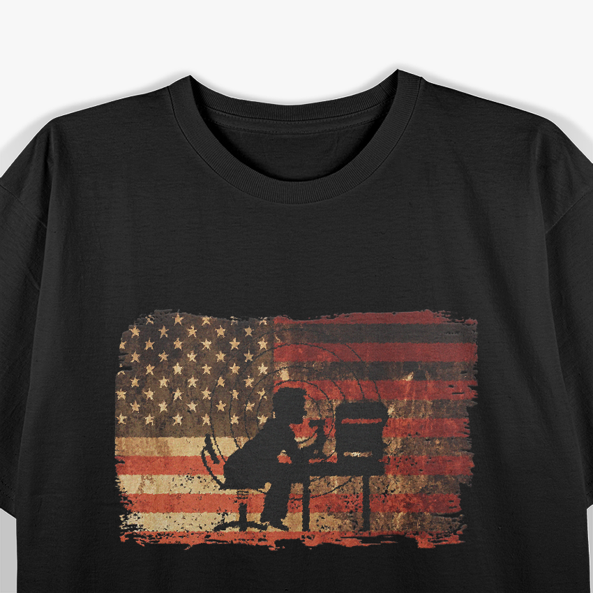 Patriotic U.S. Flag Amateur Ham Radio Operator T-Shirt