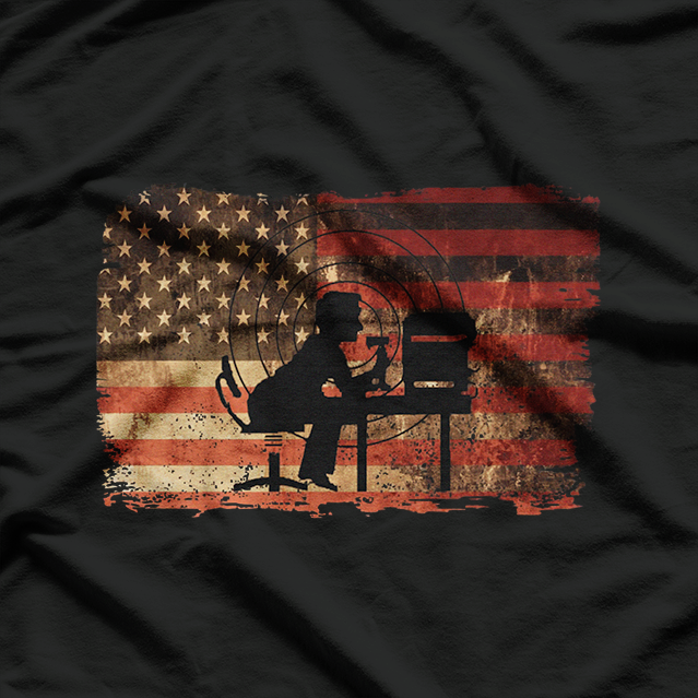 Patriotic U.S. Flag Amateur Ham Radio Operator T-Shirt