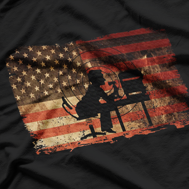 Patriotic U.S. Flag Amateur Ham Radio Operator T-Shirt