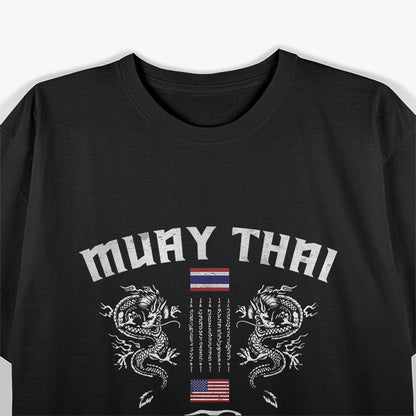 Muay Thai Legacy Flags of Strength and Spirit T-Shirt